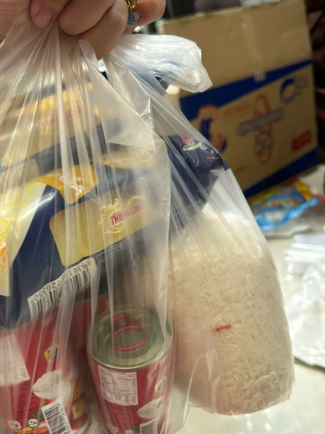 JuliAn charity food package — rice and essentials for Vietnam flood relief